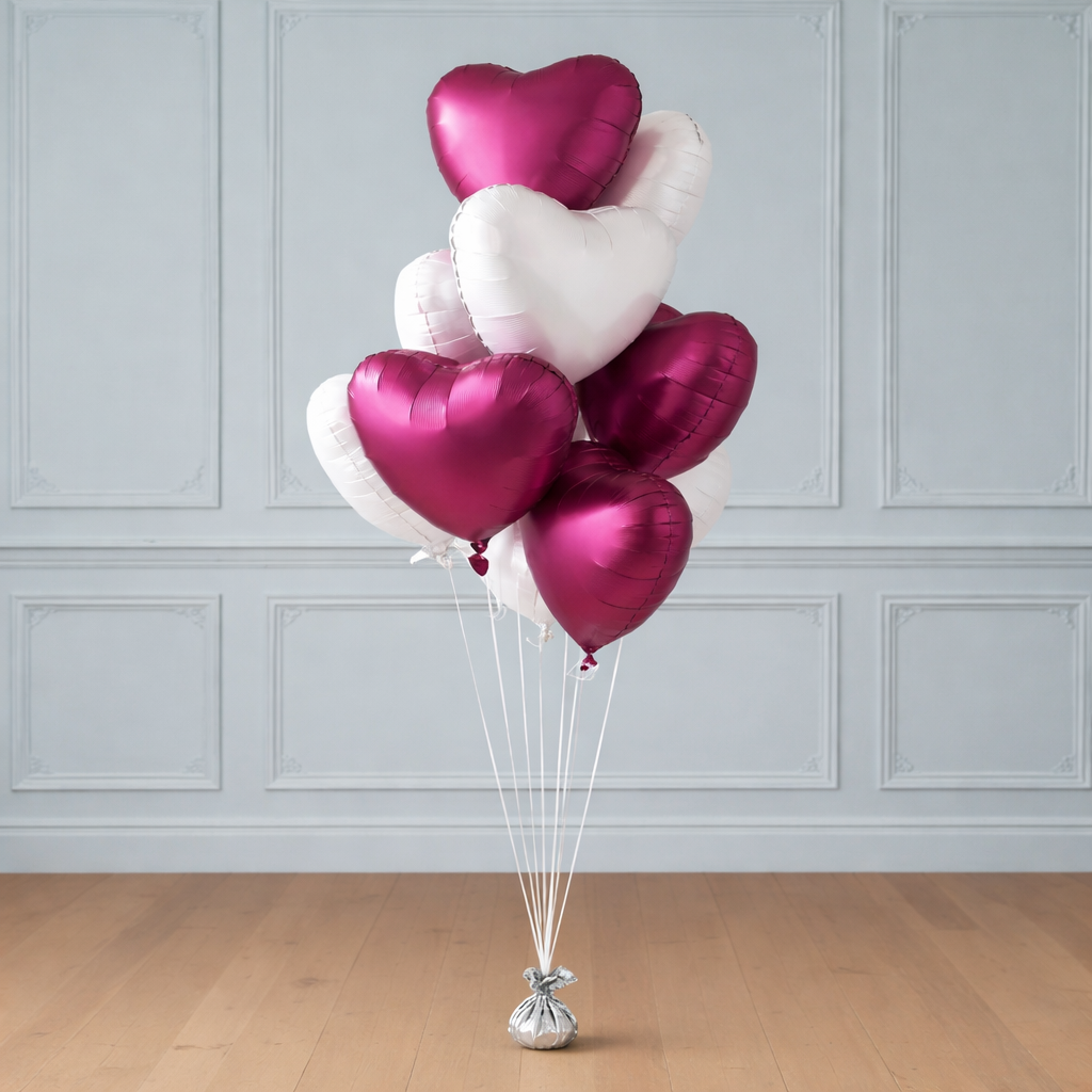Ramo de globos corazones