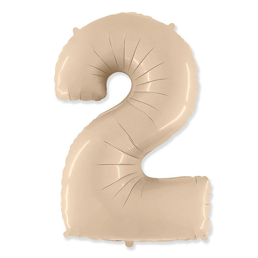 Globo Número satin beige. 2