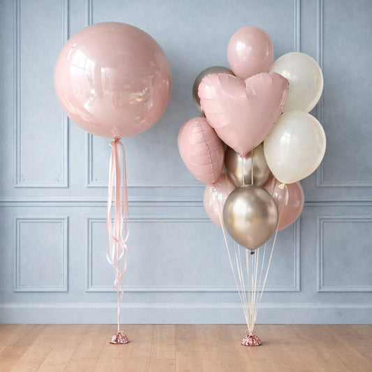 Ramo de globos con globo gigante cristal