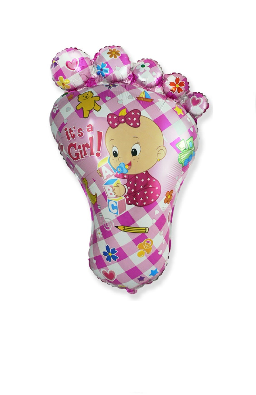 Figura de foil aluminio Niña pie (96 cm)