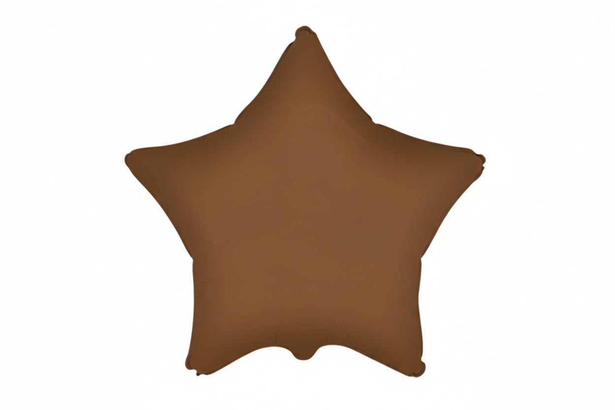 Globo Estrella marrón chocolate mate 18″/45cm