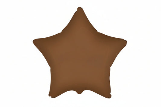 Globo Estrella marrón chocolate mate 18″/45cm