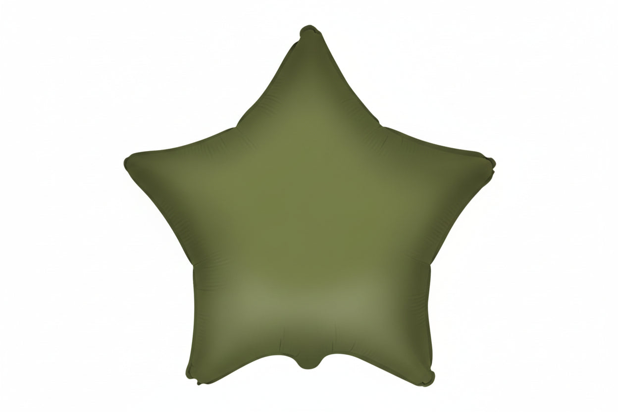 Globo Estrella verde oliva mate 18″/45cm