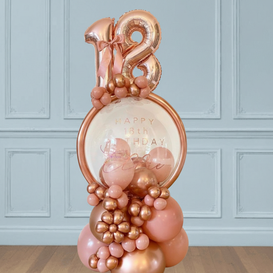 Bouquet de globos de cumpleaños con números 18