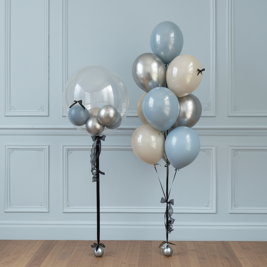 Globos con helio y bubble
