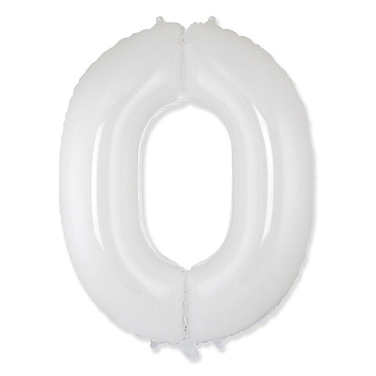 Globo Número Blanco. 0
