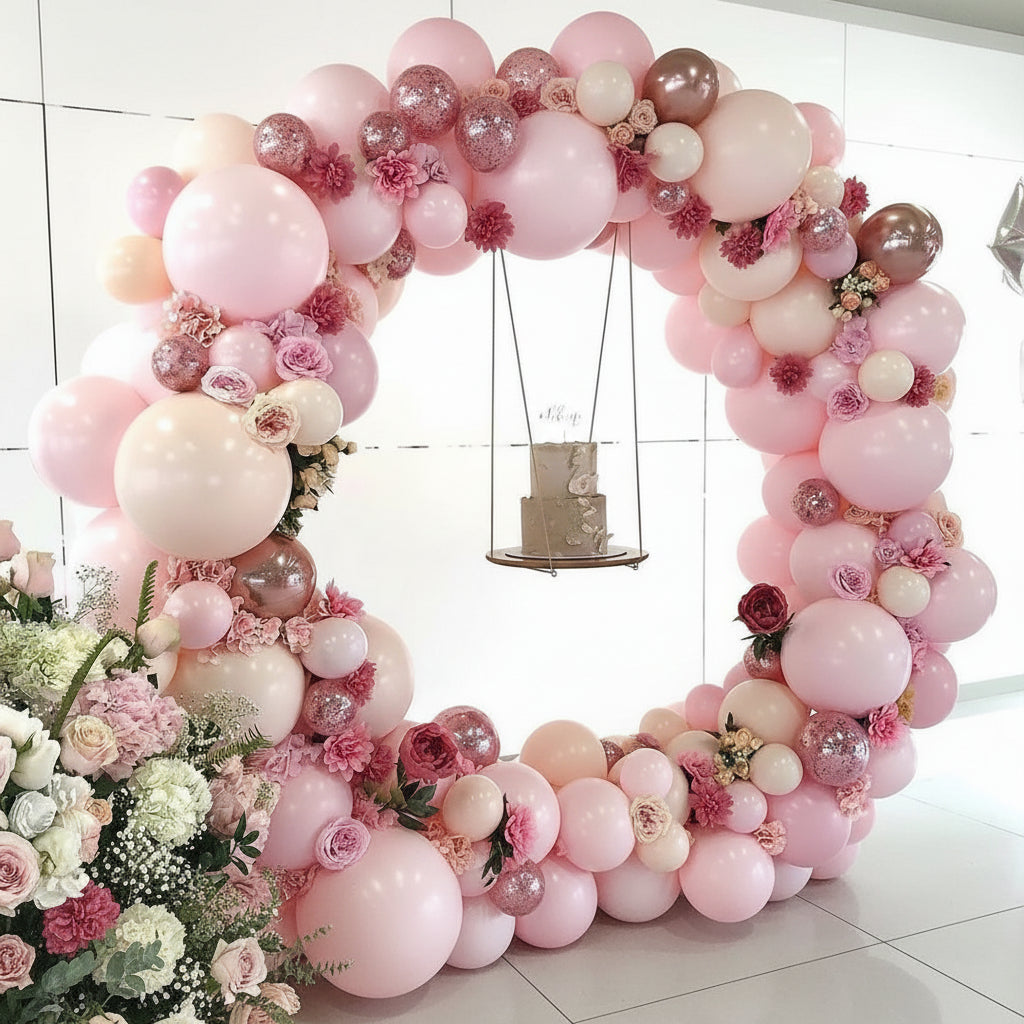 Arco de Globos Premium con Soporte para Tarta
