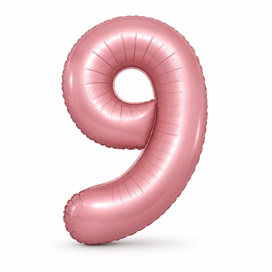 Globo Número rosa. 9