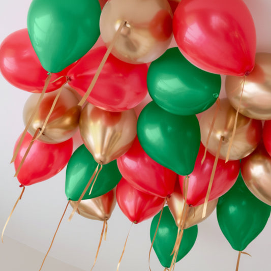 Globos de látex con helio para el techo