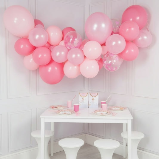 Guirnalda de globos rosas