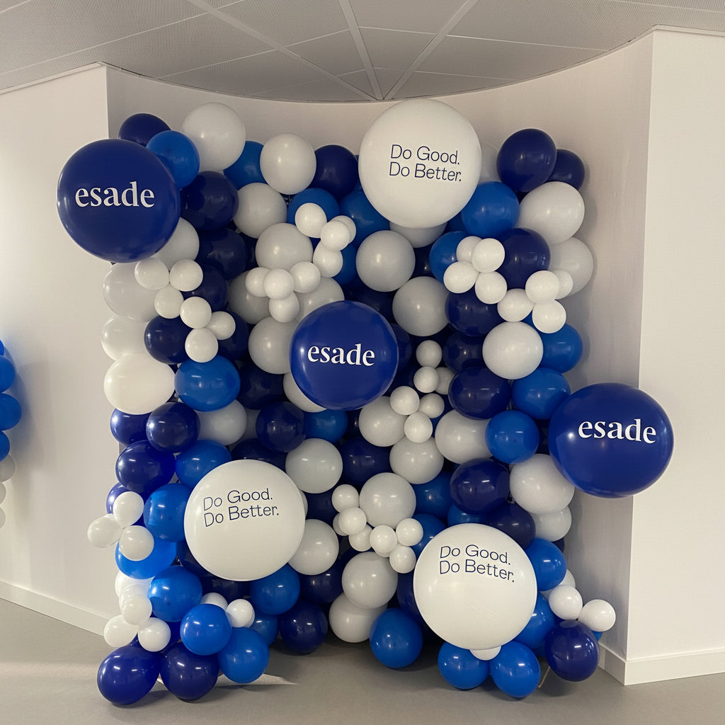 Muro de prensa con globos gigantes personalizados