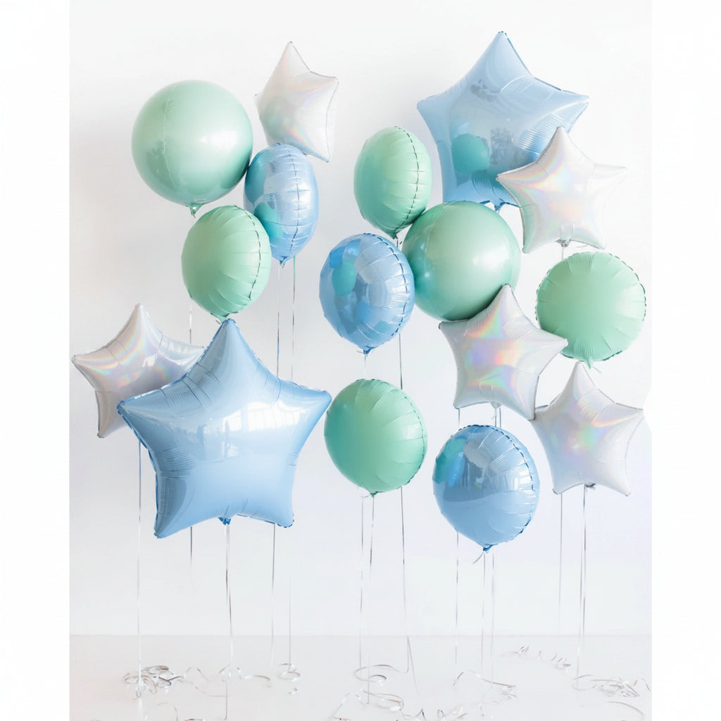 Pared de globos Verde-azul