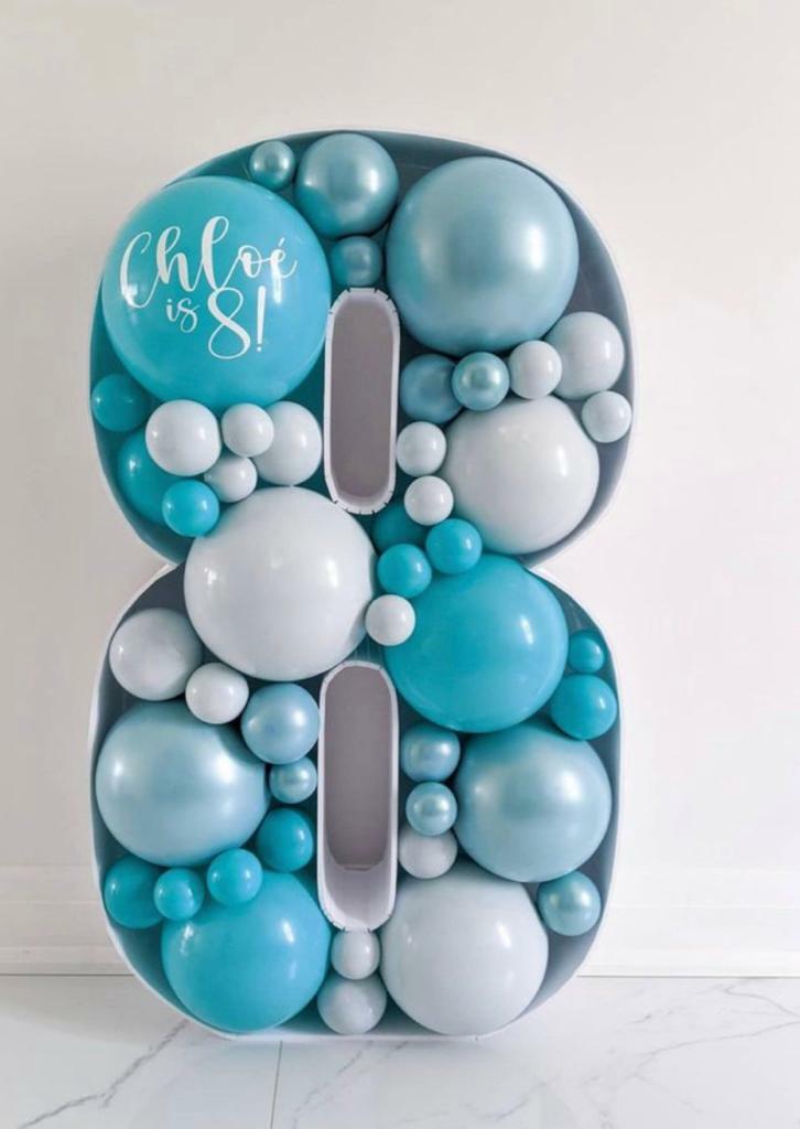 Módulo de número de globos para cumpleaños