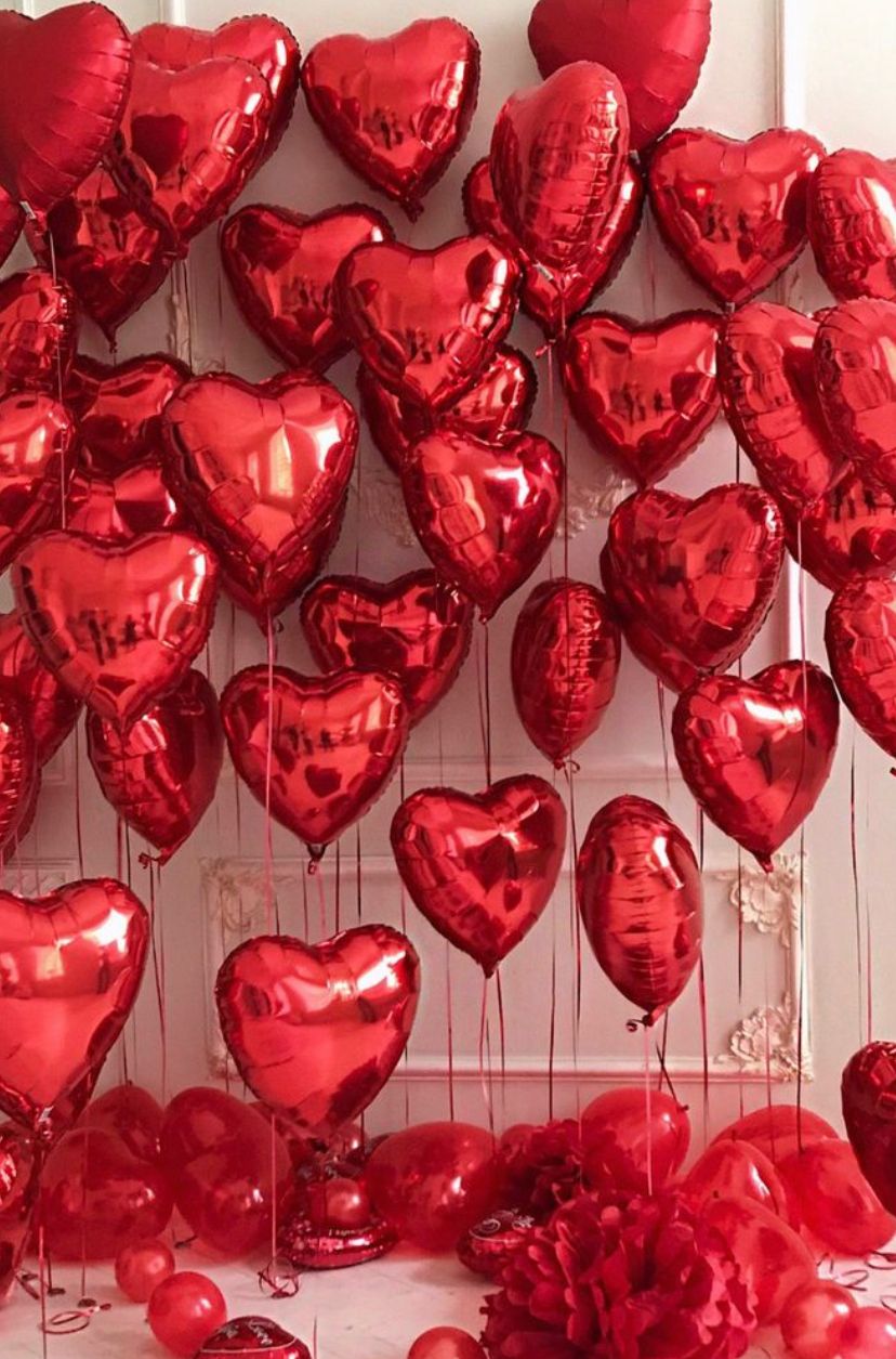Pared de corazones