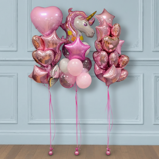 Fuente de Globos rosas con estrella