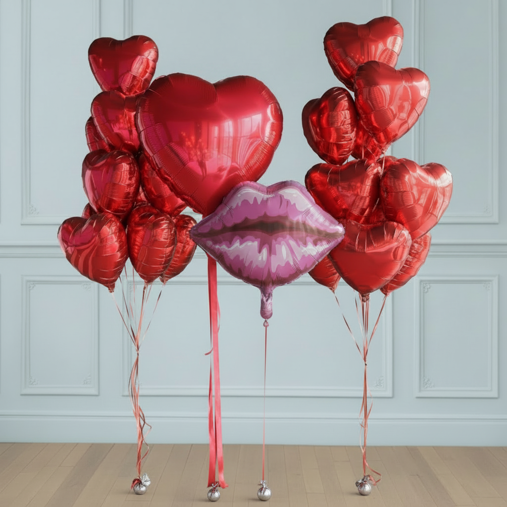 Ramo de globos con labios