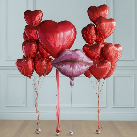 Ramo de globos con labios