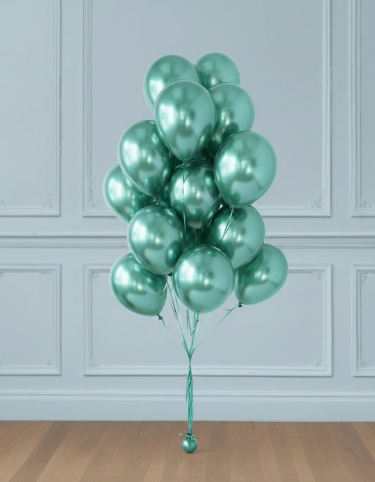 Ramo de globos verdes con helio