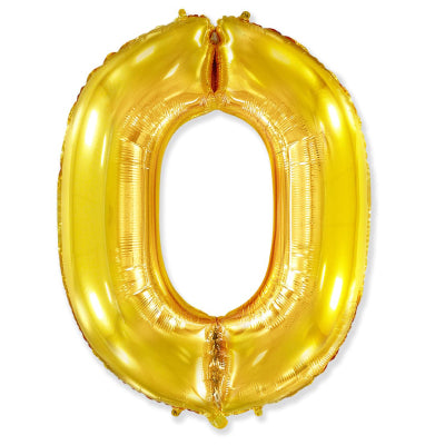 Globo Número Dorado. 0
